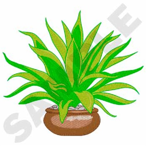 Potted Agave Machine Embroidery Design