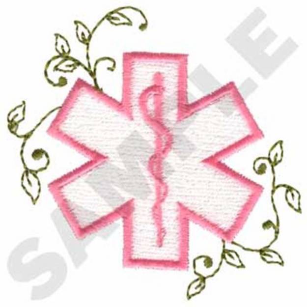 Picture of Pink Star of Life Machine Embroidery Design