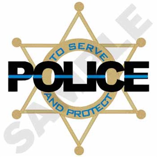 Police Serve And Protect Machine Embroidery Design