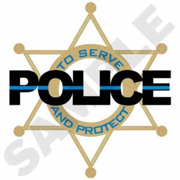 Picture of Police Serve And Protect Machine Embroidery Design
