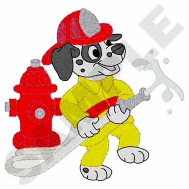 Picture of Dalmation Firefighter Machine Embroidery Design