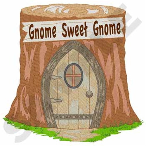 Gnome Door Machine Embroidery Design