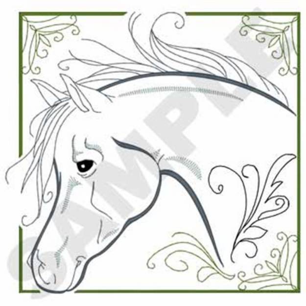 Picture of Horse Outline Machine Embroidery Design