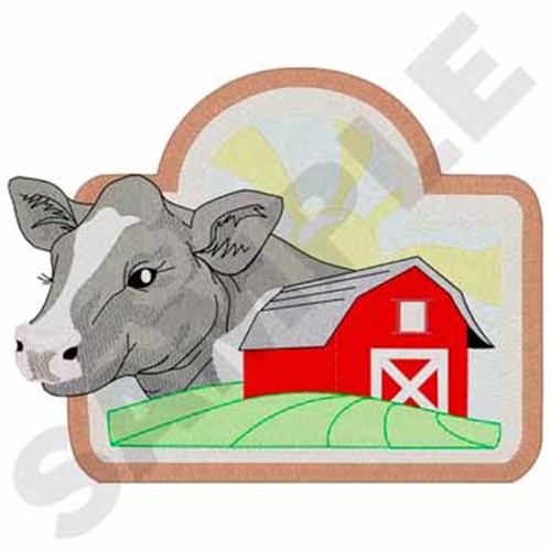 Dairy Farm Logo Machine Embroidery Design