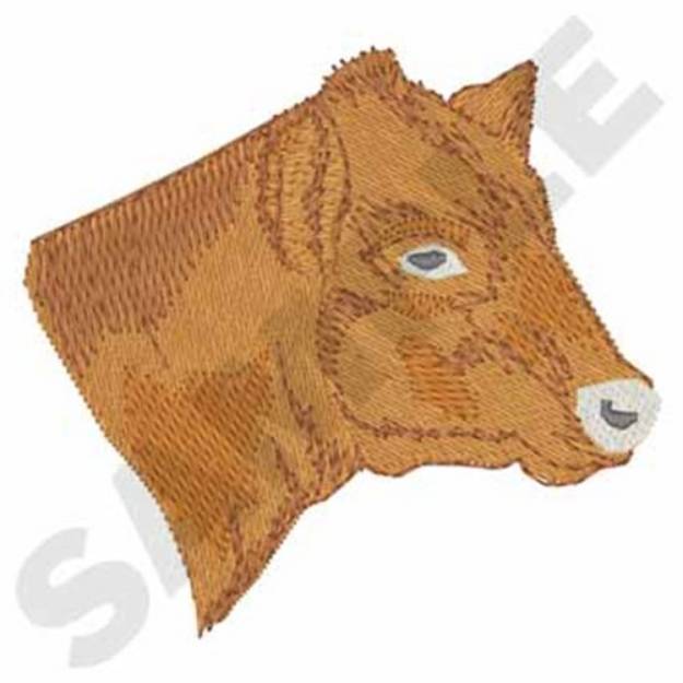 Picture of Shorthorn  Head Machine Embroidery Design