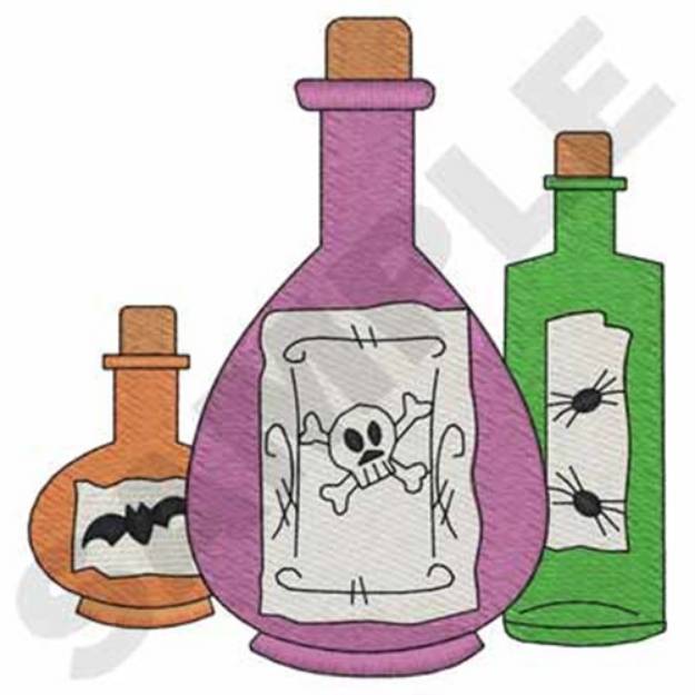 Picture of Potion Bottles Machine Embroidery Design