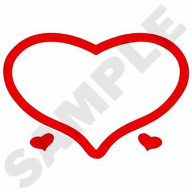 Picture of Heart  Applique Machine Embroidery Design