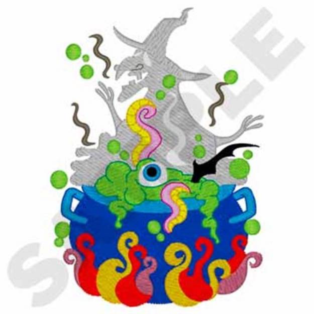 Picture of Witch Caldron Machine Embroidery Design