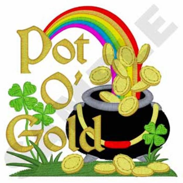 Picture of Pot Of  Gold Machine Embroidery Design