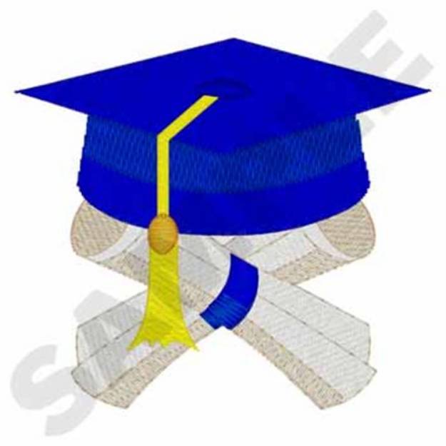 Picture of Graduation Cap Machine Embroidery Design