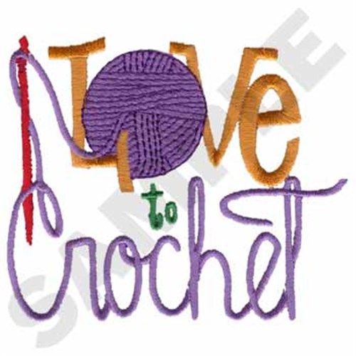 Crochet Love Machine Embroidery Design