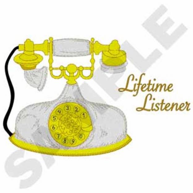 Picture of Antique Telephone Machine Embroidery Design