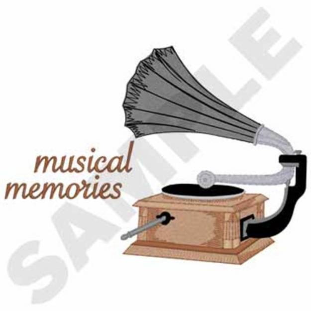 Picture of Antique Phonograph Machine Embroidery Design