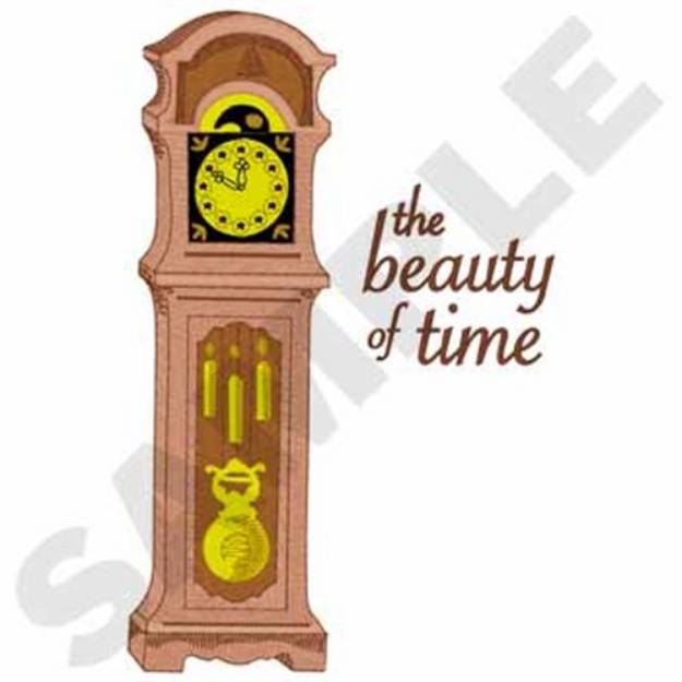 Picture of Antique Grandfather Clock Machine Embroidery Design