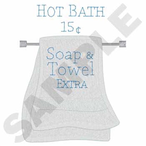 Bath Towel Machine Embroidery Design