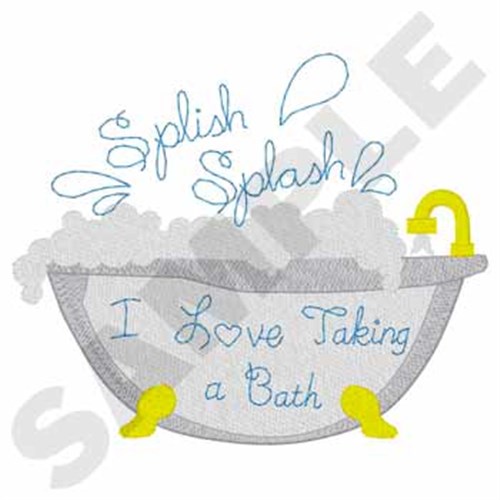 Bubble Bath Machine Embroidery Design