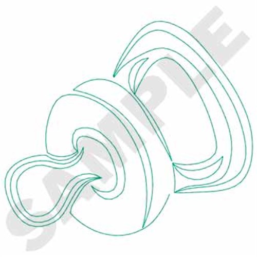 Pacifier Outline Machine Embroidery Design