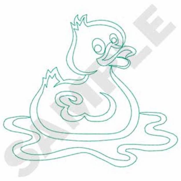 Picture of Ducky Outline Machine Embroidery Design