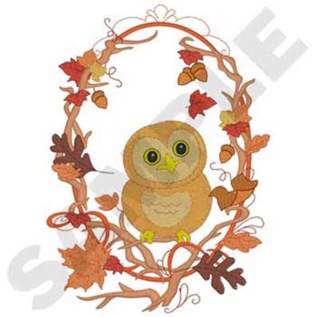 Picture of Fall Owl Machine Embroidery Design