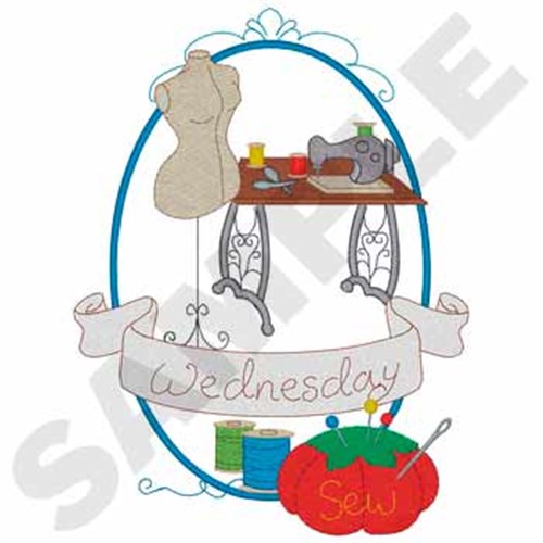 Wednesday Mending Machine Embroidery Design