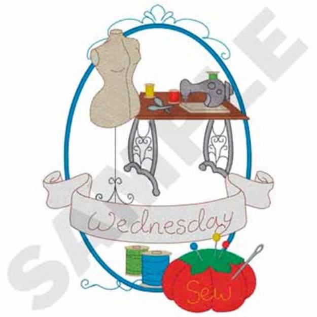 Picture of Wednesday Mending Machine Embroidery Design