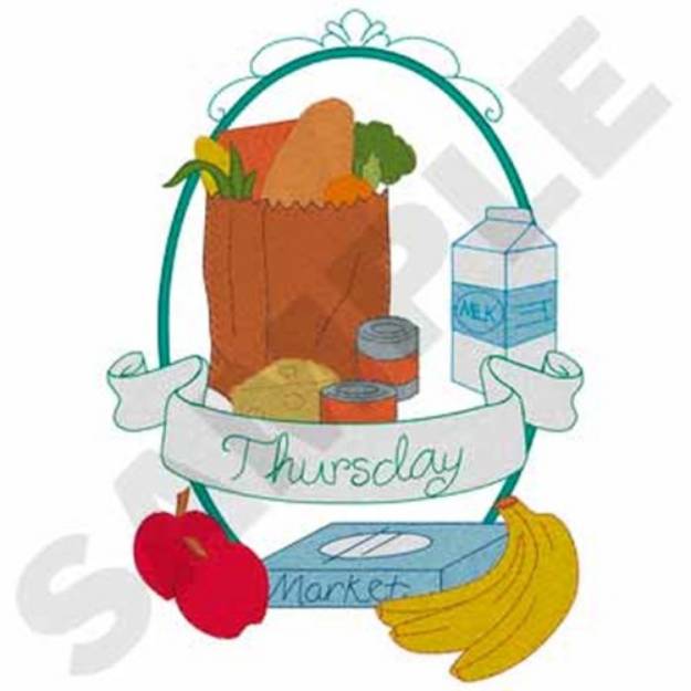 Picture of Thursday Grocery Shopping Machine Embroidery Design