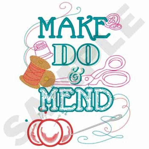 Picture of Mending Supplies Machine Embroidery Design