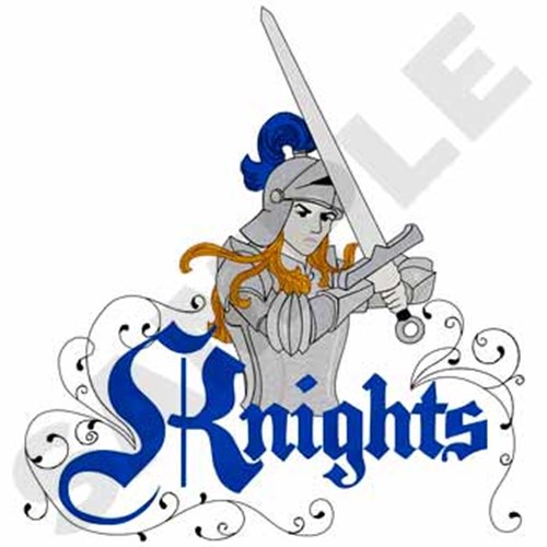 Lady Knights Machine Embroidery Design