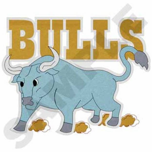 Picture of Bulls Machine Embroidery Design
