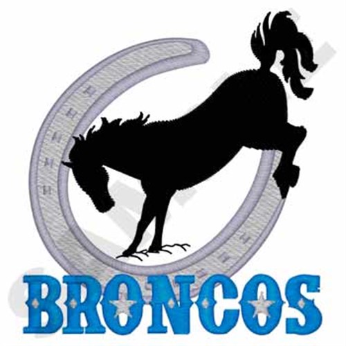 Broncos Machine Embroidery Design