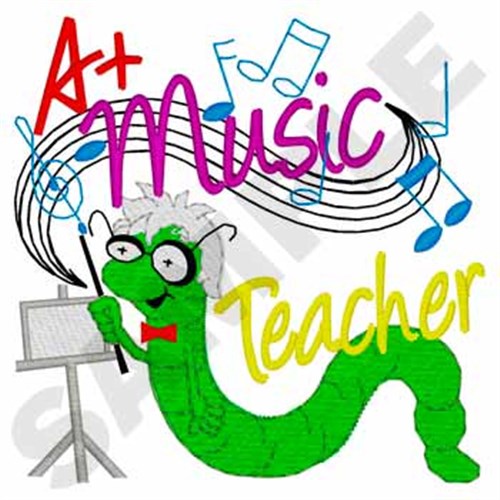 Music Teacher Machine Embroidery Design