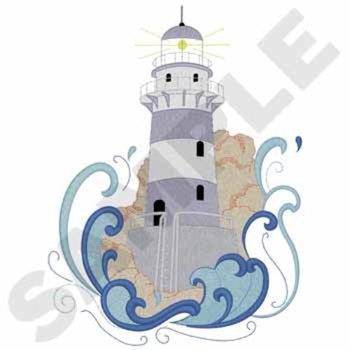 Lighthouse Machine Embroidery Design