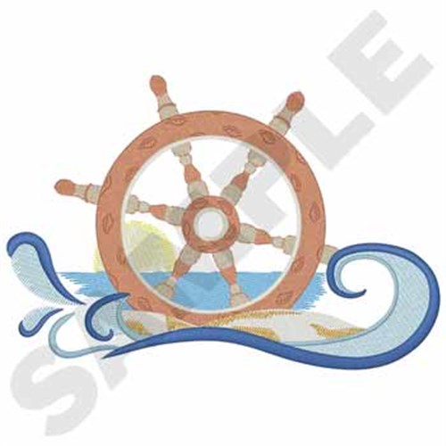 Ship's Wheel Machine Embroidery Design