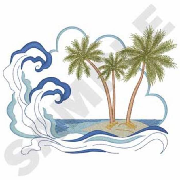 Picture of Tropical Island Machine Embroidery Design
