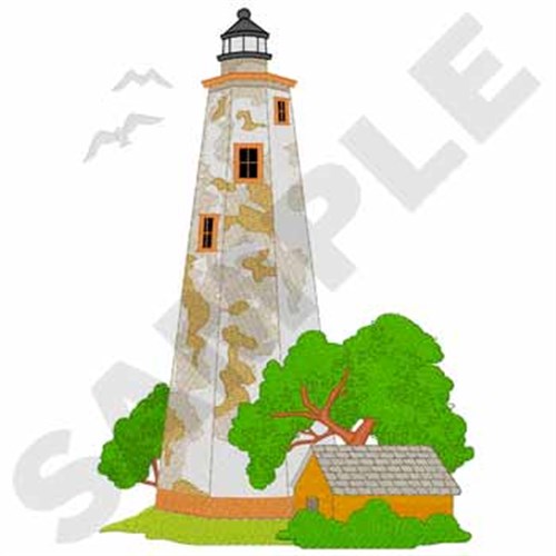 Baldhead Lighthouse Machine Embroidery Design
