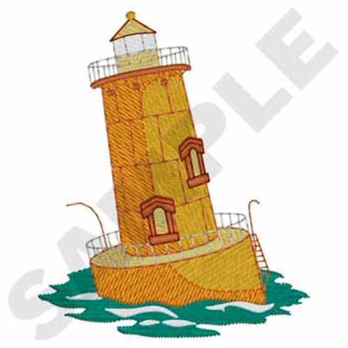 Sharps Island Lighthouse Machine Embroidery Design
