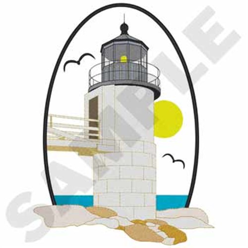 Marshall Point Lighthouse Machine Embroidery Design