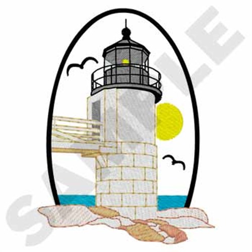 Marshall Point Lighthouse Machine Embroidery Design