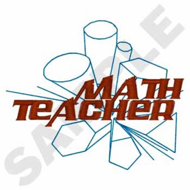 Picture of Math Teacher Machine Embroidery Design