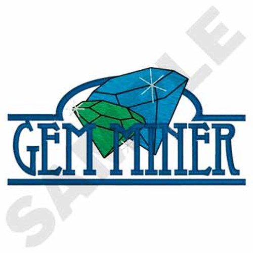 Gem Miner Machine Embroidery Design