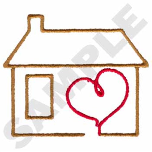 Home Outline Machine Embroidery Design