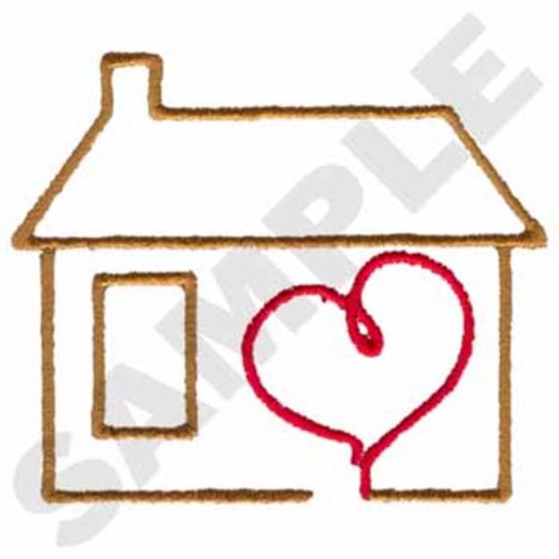 Picture of Home Outline Machine Embroidery Design