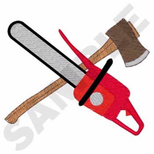 Picture of Chain Saw & Axe Machine Embroidery Design