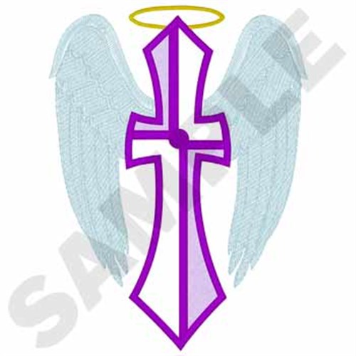 Angel Wings Cross Machine Embroidery Design