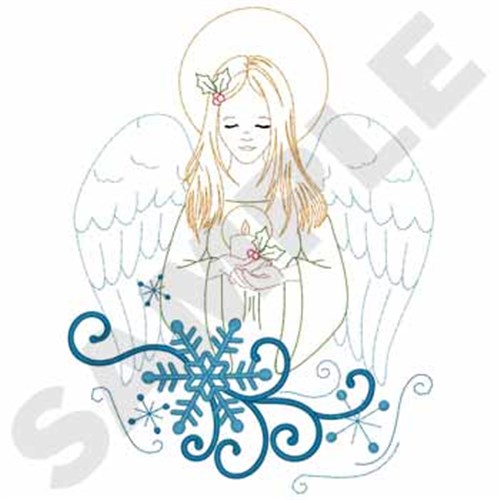 Winter Angel Machine Embroidery Design