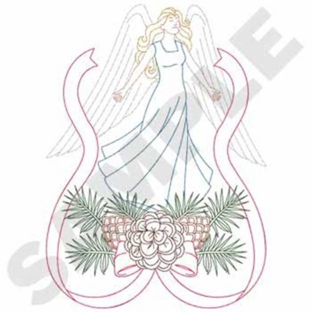 Picture of Angel & Pinecones Machine Embroidery Design