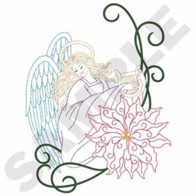 Picture of Angel & Harp Machine Embroidery Design