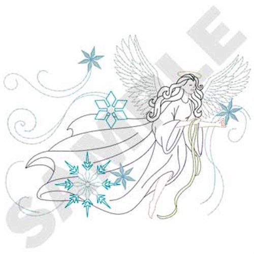 Snowflake Angel Machine Embroidery Design
