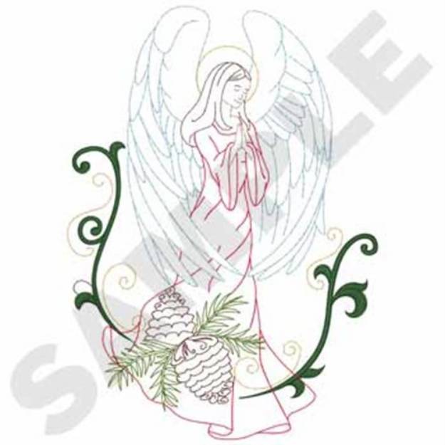 Picture of Praying Angel Machine Embroidery Design