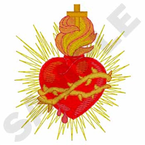 Sacred Heart Machine Embroidery Design